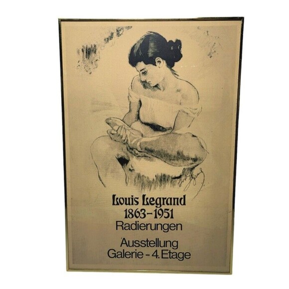 1863-1951 Louis Legrand Radierungen Ausstellung Galerie Ballerina Lithograph Art - Picture 1 of 4